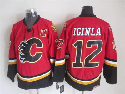 Calgary Flames #12 Jarome Iginla 2007 CCM Vintage Red Jersey