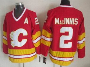 Calgary Flames #2 Al MacInnis 1989 CCM Vintage Red Jersey