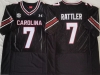 NCAA South Carolina Gamecock #7 Spencer Rattler Black College Football Jersey
