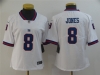 Women's New York Giants #8 Daniel Jones White Color Rush Limited Jersey