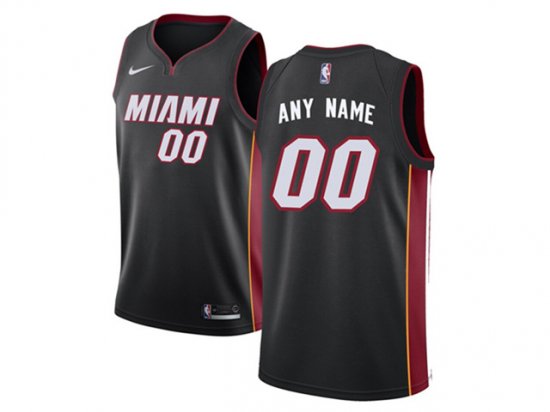 Miami Heat #00 Black Custom Swingman Jersey