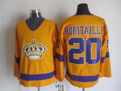 Los Angeles Kings #20 Luc Robitaille 1970's Vintage CCM Gold Jersey