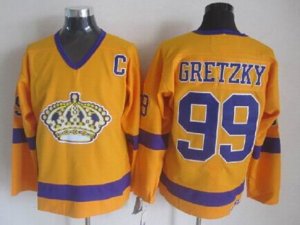 Los Angeles Kings #99 Wayne Gretzky 1970's Vintage CCM Gold Jersey