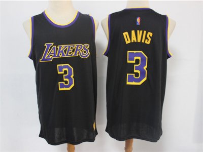 Los Angeles Lakers #3 Anthony Davis 2020-21 Black Earned Edition Swingman Jersey