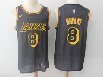 Los Angeles Lakers #8 Kobe Bryant Black City Edition Swingman Jersey