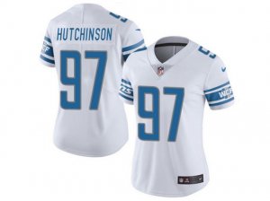 Women's Detroit Lions #97 Aidan Hutchinson White Vapor Limited Jersey