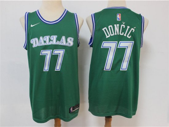 Dallas Mavericks #77 Luka Doncic Green 2020-21 Classic Edition Original Jersey