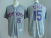 New York Mets #15 Tim Tebow Gray Flex Base Jersey