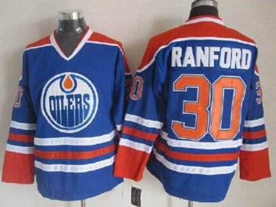 Edmonton Oilers #30 Bill Ranford CCM Vintage Blue Jersey