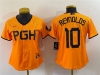 Womens Pittsburgh Pirates #10 Bryan Reynolds Gold 2023 City Connect Jersey