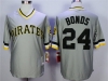 Pittsburgh Pirates #24 Barry Bonds Throwback Grey Jersey