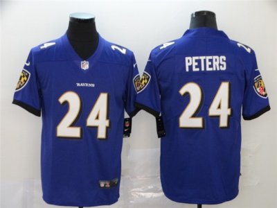 Baltimore Ravens #24 Marcus Peters Purple Vapor Limited Jersey