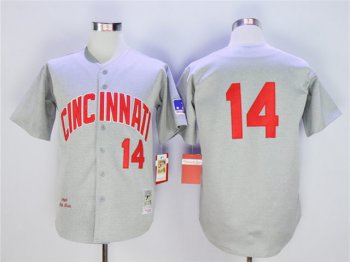 Cincinnati Reds #14 Pete Rose 1969 Throwback Gray Jersey