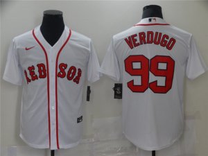 Boston Red Sox #99 Alex Verdugo White Cool Base Jersey