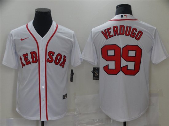 Boston Red Sox #99 Alex Verdugo White Cool Base Jersey