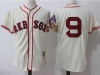 Boston Red Sox #9 Ted Williams Throwback Cream Jersey