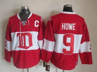 Detroit Red Wings #9 Gordie Howe CCM Vintage Red Jersey