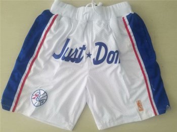 Philadelphia 76ers Just Don Just Don White Basketball Shorts