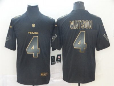 Houston Texans #4 Deshaun Watson Black Gold Vapor Limited Jersey