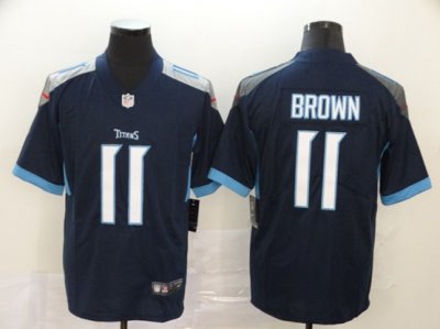 Tennessee Titans #11 A.J. Brown Navy Blue Vapor Limited Jersey