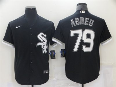 Chicago White Sox #79 Jose Abreu Black Cool Base Jersey