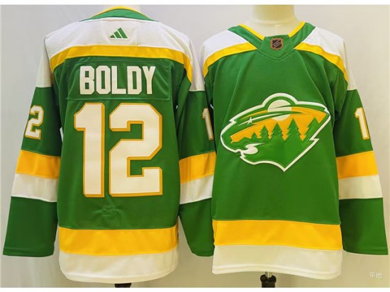 Minnesota Wild #12 Matt Boldy Green 2022/23 Reverse Retro Jersey