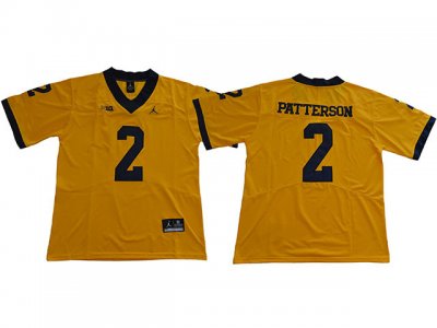NCAA Michigan Wolverines #2 Shea Patterson Gold College Football Jersey