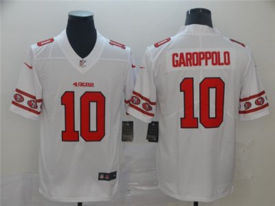 San Francisco 49ers #10 Jimmy Garoppolo White Team Logos Fashion Limited Jersey