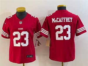 Womens San Francisco 49ers #23 Christian McCaffrey Red Vapor F.U.S.E. Limited Jerse