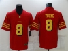 San Francisco 49ers #8 Steve Young Throwback Red God Vapor Limited Jersey