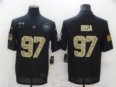 San Francisco 49ers #97 Nick Bosa 2020 Black Camo Salute To Service Limited Jersey