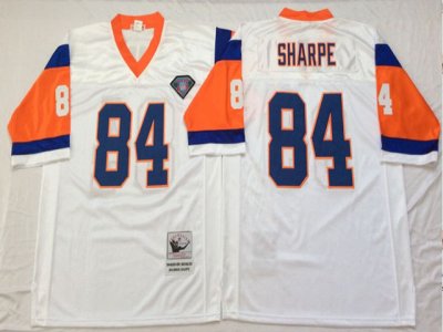 Denver Broncos #84 Shannon Sharpe 1994 Throwback White Jersey