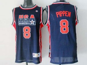 1992 Olympic Team USA #8 Scottie Pippen Navy Jersey