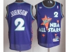 1995 NBA All-Star Game Eastern Conference #2 Larry Johnson Purple Hardwood Classic Jersey
