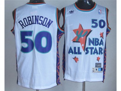 1995 NBA All-Star Game Western Conference #50 David Robinson White Hardwood Classic Jersey