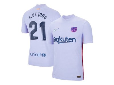 Club Barcelona #21 F.De Jong Away 2021/22 Soccer Jersey