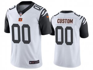 Cincinnati Bengals Custom #00 White Color Rush Limited Jersey