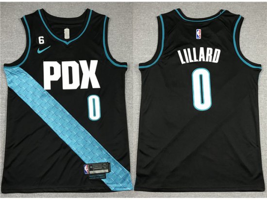 Portland Trail Blazers #0 Damian Lillard 2022-23 Black City Edition Swingman Jersey