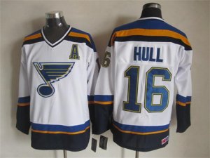 St. Louis Blues #16 Brett Hull 1998 CCM Vintage White Jersey