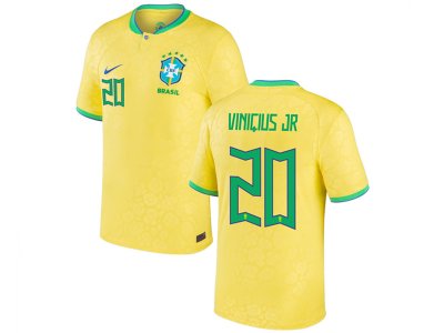 National Brazil #20 VINICIUS JR Home Yellow 2022/23 Soccer Jersey