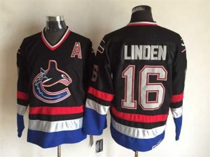 Vancouver Canucks #16 Trevor Linden 2005 CCM Vintage Black Jersey