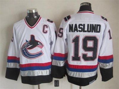 Vancouver Canucks #19 Markus Naslund 2005 CCM Vintage White Jersey