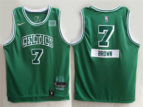Boston Celtics #7 Jaylen Brown 2021-22 Green City Edition Swingman Jersey