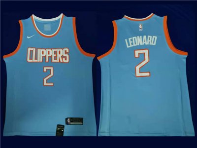 Los Angeles Clippers #2 Kawhi Leonard Light Blue City Edition Swingman Jersey