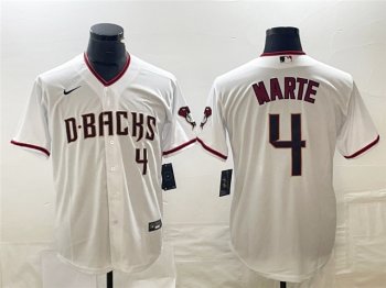 Arizona Diamondbacks #4 Ketel Marte White Cool Base Jersey