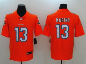 Miami Dolphins #13 Dan Marino Orange Vapor Limited Jersey