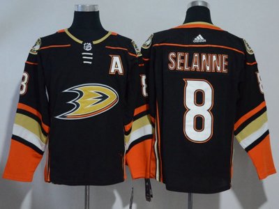 Anaheim Ducks #8 Teemu Selanne Black Jersey