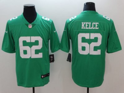 Philadelphia Eagles #62 Jason Kelce Throwback Green Vapor Limited Jersey