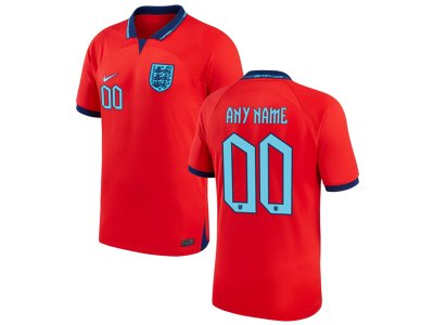 National England #00 Away Red 2022/23 Soccer Custom Jersey