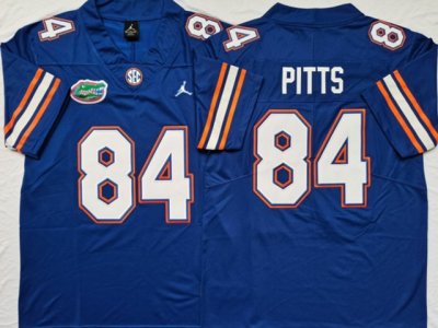 NCAA Florida Gators #84 Kyle Pitts Blue College Football Jersey